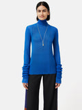 ROKSANDA Plisse Knit Polo Neck | Blue