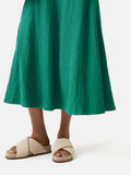 Crinkle T-shirt Jersey Dress | Green