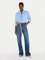 Supima Cotton Scoop Neck T-shirt | Blue