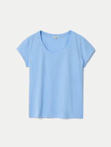 Supima Cotton Scoop Neck T-shirt | Blue