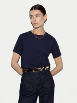 Supima Cotton Scoop Neck T-shirt | Navy