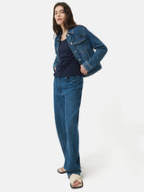 Supima Cotton Scoop Neck Tee | Navy