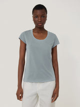 Supima Cotton Scoop Neck Tee | Summer Rain