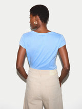 Supima Cotton Scoop Neck T-shirt | Shirt Blue
