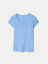 Supima Cotton Scoop Neck T-shirt | Shirt Blue