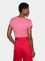 Supima Cotton Scoop Neck T-shirt | Bright Pink