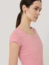 Supima Cotton Scoop Neck Tee | Rose Pink