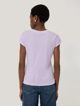 Supima Cotton Scoop Neck Tee | Lilac Ice