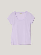 Supima Cotton Scoop Neck Tee | Lilac Ice