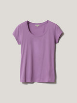 Supima Cotton Scoop Neck Tee | Tiger Orchid