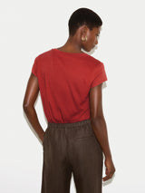 Supima Cotton Scoop Neck T-shirt | Red