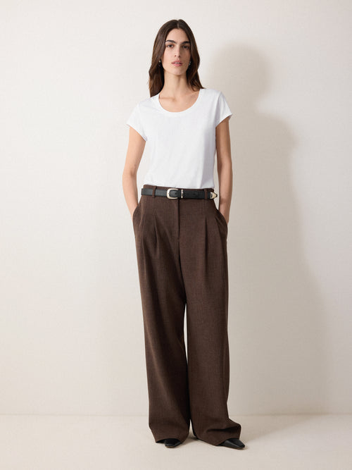 Supima Cotton Scoop Neck Tee | White