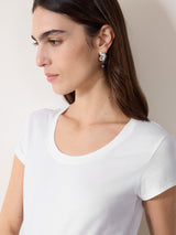 Supima Cotton Scoop Neck Tee | White