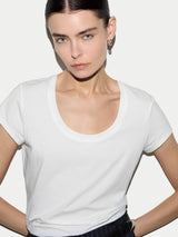 Supima Cotton Scoop Neck T-shirt | White