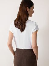 Supima Cotton Scoop Neck Tee | White