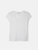 Supima Cotton Scoop Neck Tee | White