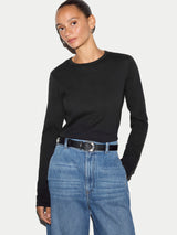 Supima Cotton Long Sleeve T-shirt | Black