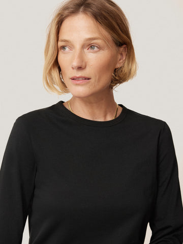 Emy Supima Cotton Black Long Dress