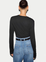 Supima Cotton Long Sleeve T-shirt | Black