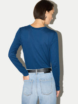 Supima Cotton Long Sleeve T-shirt | Midnight