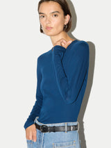 Supima Cotton Long Sleeve T-shirt | Midnight
