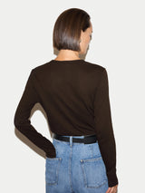Supima Cotton Long Sleeve T-shirt | Brown