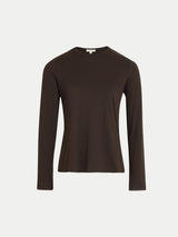Supima Cotton Long Sleeve T-shirt | Brown
