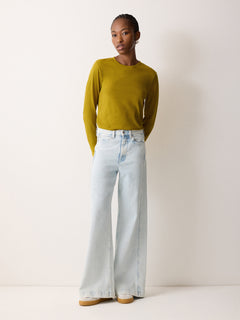 Supima Cotton Long Sleeve Tee | Vintage Chartreuse