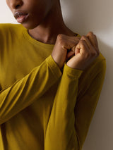 Supima Cotton Long Sleeve Tee | Vintage Chartreuse