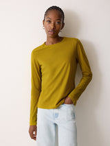 Supima Cotton Long Sleeve Tee | Vintage Chartreuse