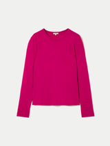 Supima Cotton Long Sleeve T-shirt | Hot Pink