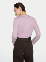 Supima Cotton Long Sleeve T-shirt | Lilac Frost