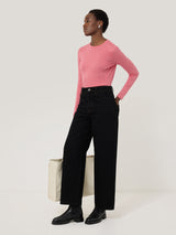 Supima Cotton Long Sleeve Tee | Pink Quartz