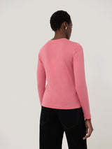 Supima Cotton Long Sleeve Tee | Pink Quartz