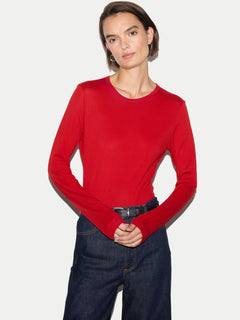 Supima Cotton Long Sleeve T-shirt | Red