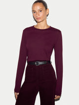 Supima Cotton Long Sleeve T-shirt | Burgundy