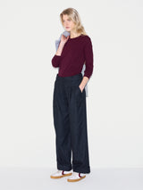 Supima Cotton Long Sleeve T-shirt | Burgundy