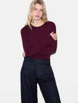 Supima Cotton Long Sleeve T-shirt | Burgundy