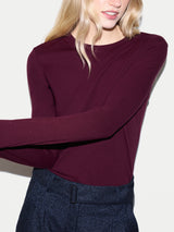 Supima Cotton Long Sleeve T-shirt | Burgundy