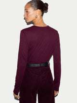 Supima Cotton Long Sleeve T-shirt | Burgundy
