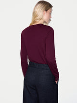 Supima Cotton Long Sleeve T-shirt | Burgundy
