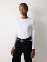 Supima Cotton Long Sleeve Tee | White