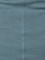 Wool Jersey Polo Neck Top | Water Blue