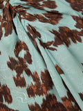 Ikat Posy Jacquard Ruched Dress | Aqua