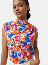 Abstract Meadow Pleat Top | Multi