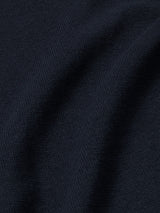 Silk Cotton Polo Jumper | Navy