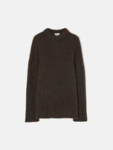 Alpaca Blend Oversized Jumper | Brown