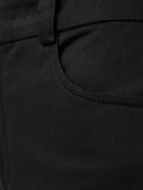 Turn Up Cotton Drill Trouser | Black