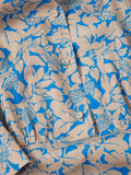 Shadow Leaf Linen Shirt Dress | Khaki