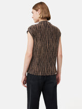 Sparkle Jersey Cowl Top | Gold